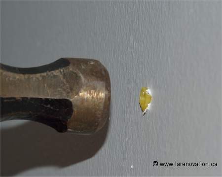 Photo de la cheville de fixation une fois dans le mur