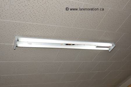 On test la pose du nouveau luminaire