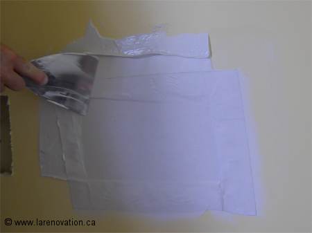 Photo du tirage des joints du trou une fois rebouch�