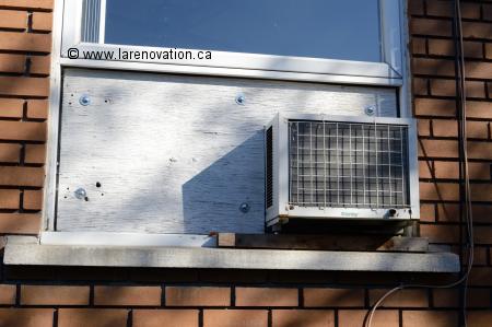 Photo d'un climatiseur dans une fen�tre