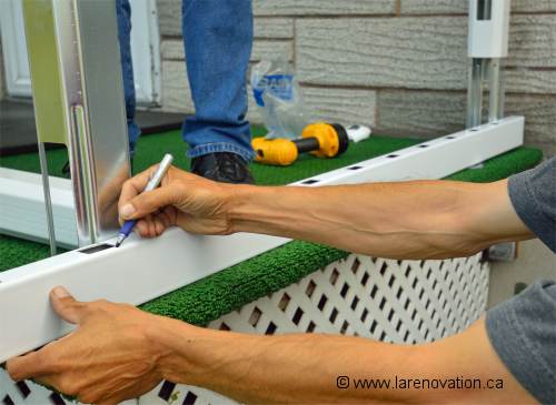Mesure de la section de rampe en PVC