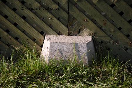 Photo d'une patte de ciment de patio