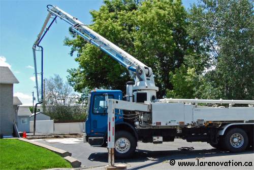 Pompe pour couler le b�ton