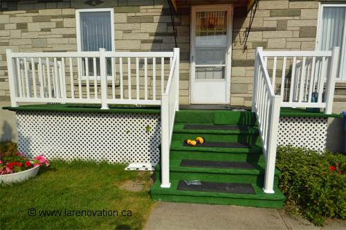 Balcon une fois la rampe de pvc install�e