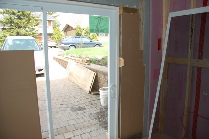 Photo d'une porte patio apr�s la pose