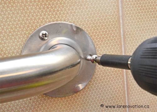 Installation de la barre d'appui