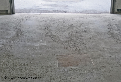Plancher de garage abim� qu'on doit faire la r�novation
