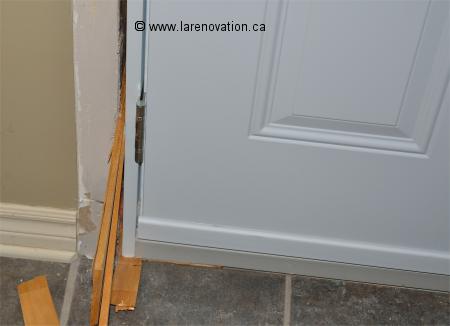 Photo des cales pour fixer les pentures